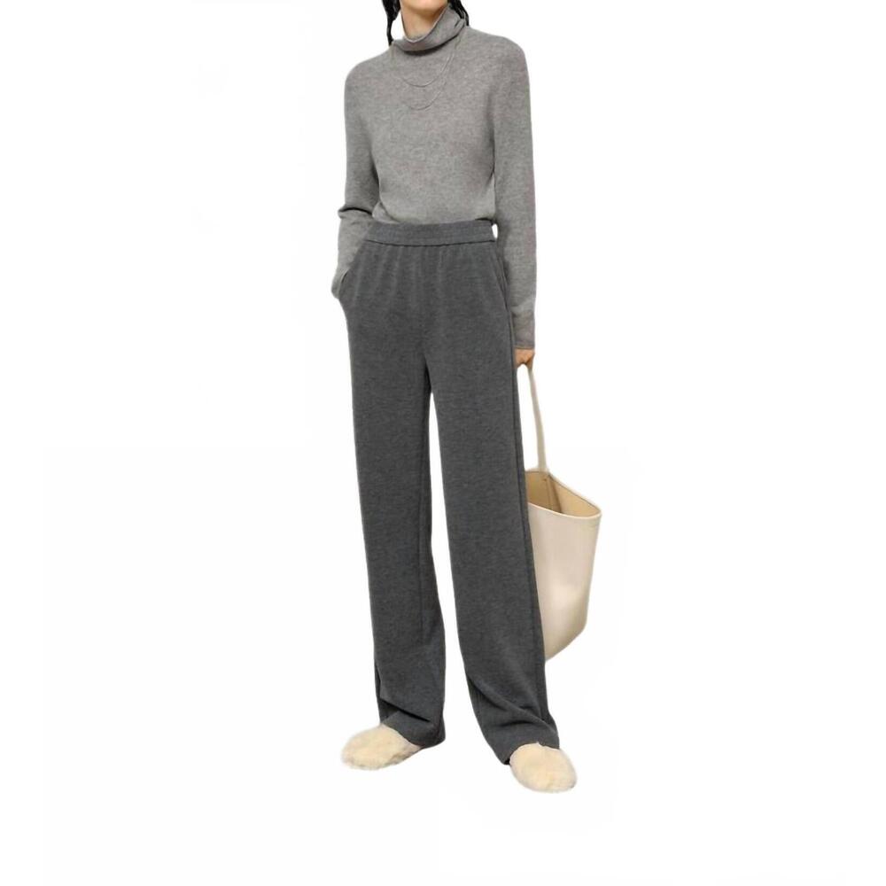 NEW MEILLEUR MOMENT women's high-rise straight leg pants in smoke